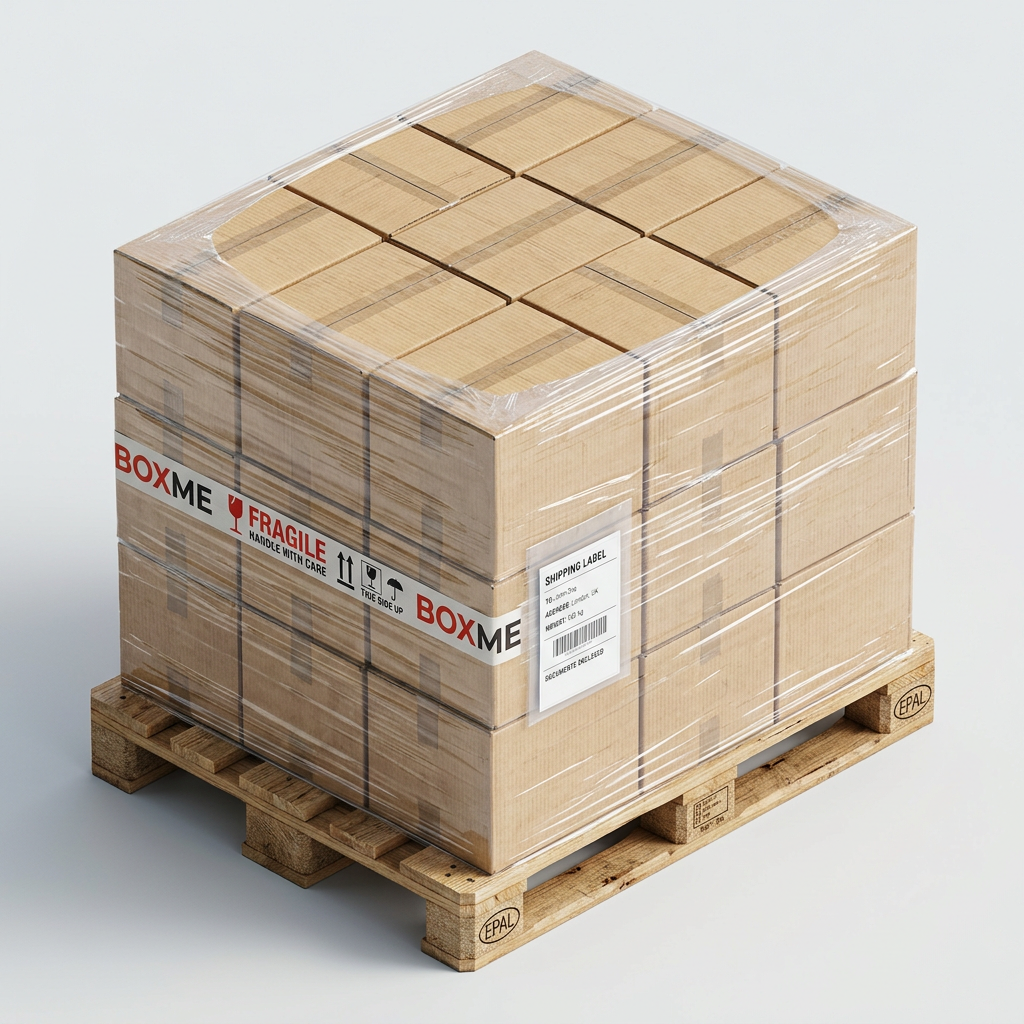 Euro Pallet Wrapped Cargo Stack